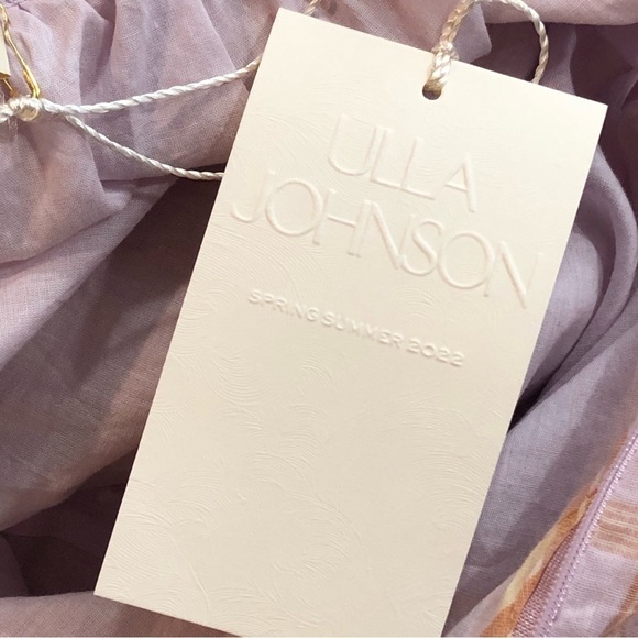 NWT Ulla Johnson Noelle dress lavender orange cross front open back bow 0 - Picture 9 of 11